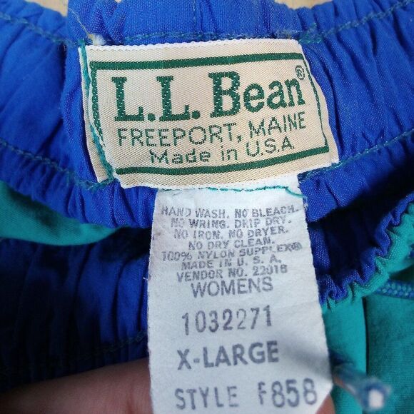 Vintage L.L. Bean Wind Shorts Teal - Picture 2 of 3